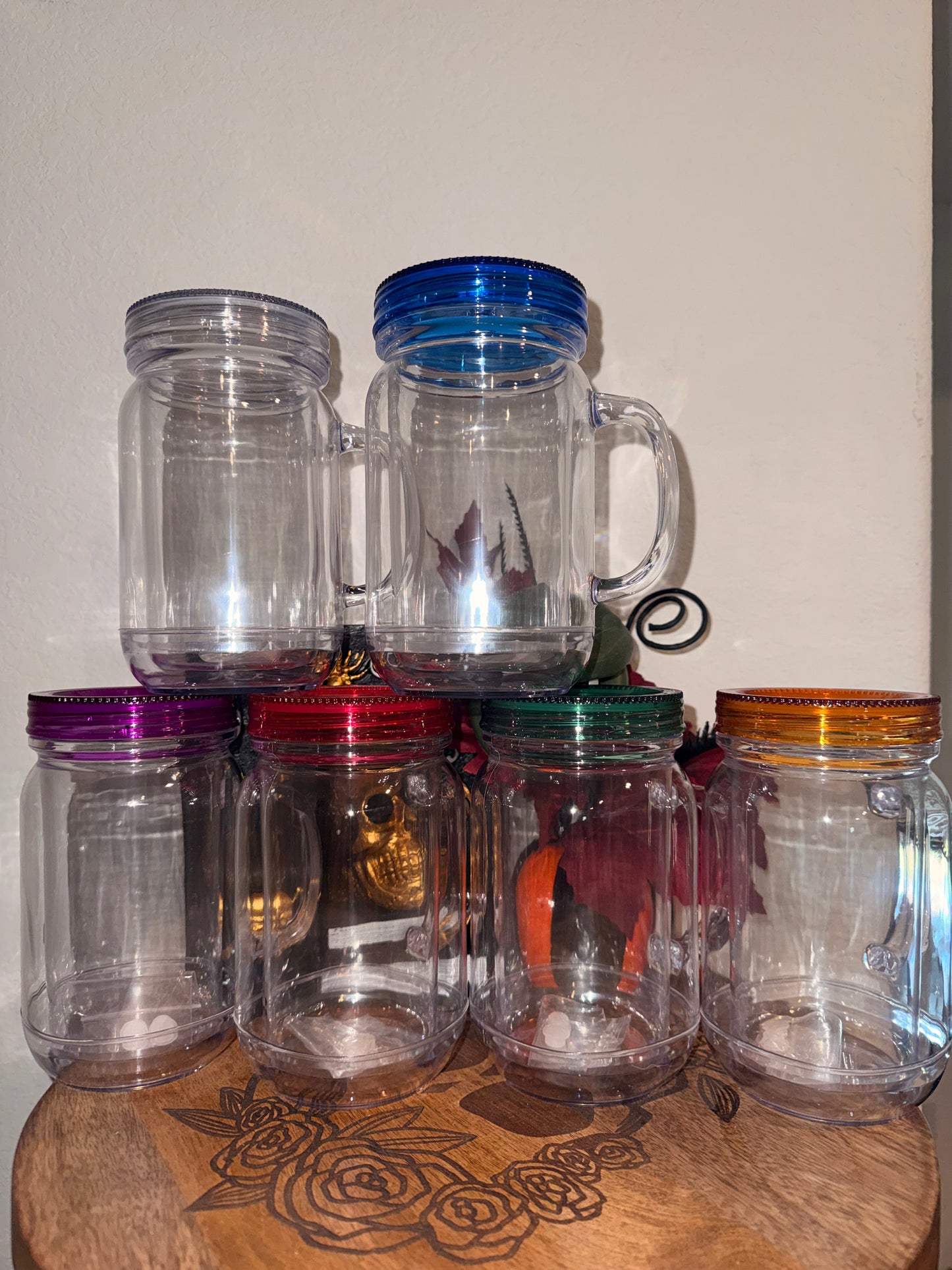 20oz Mason jar Snowglobe