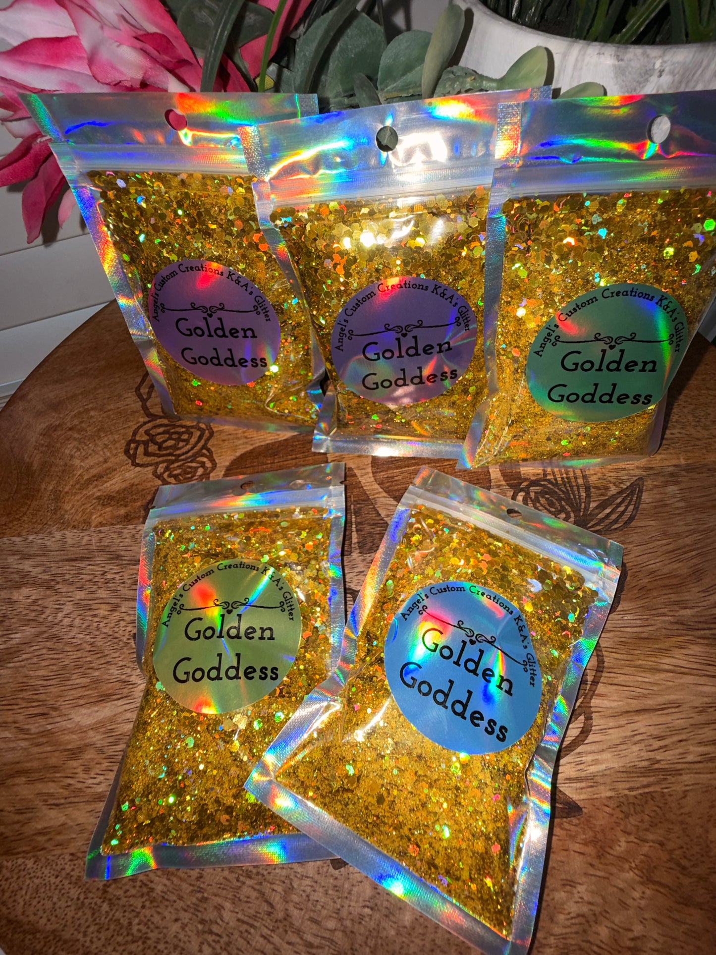 Golden Goddess Glitter Sample