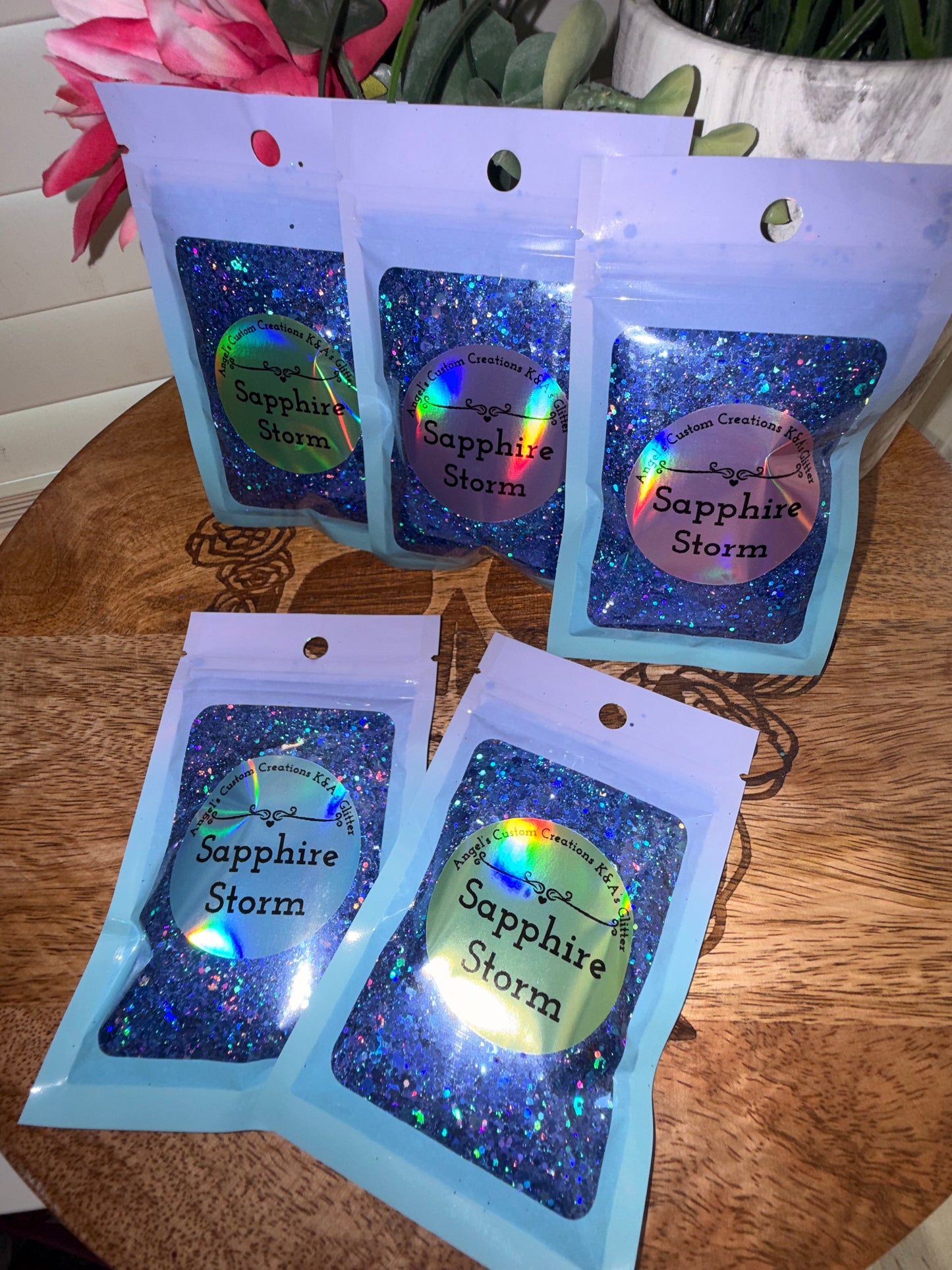 Sapphire Storm Glitter Sample