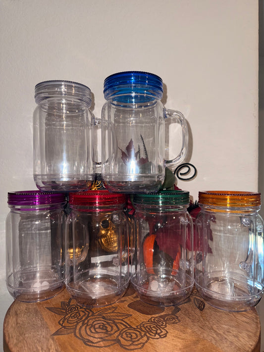 20oz Mason jar Snowglobe