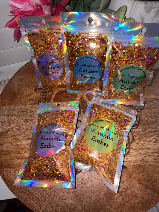 Autumn Ember Glitter Sample