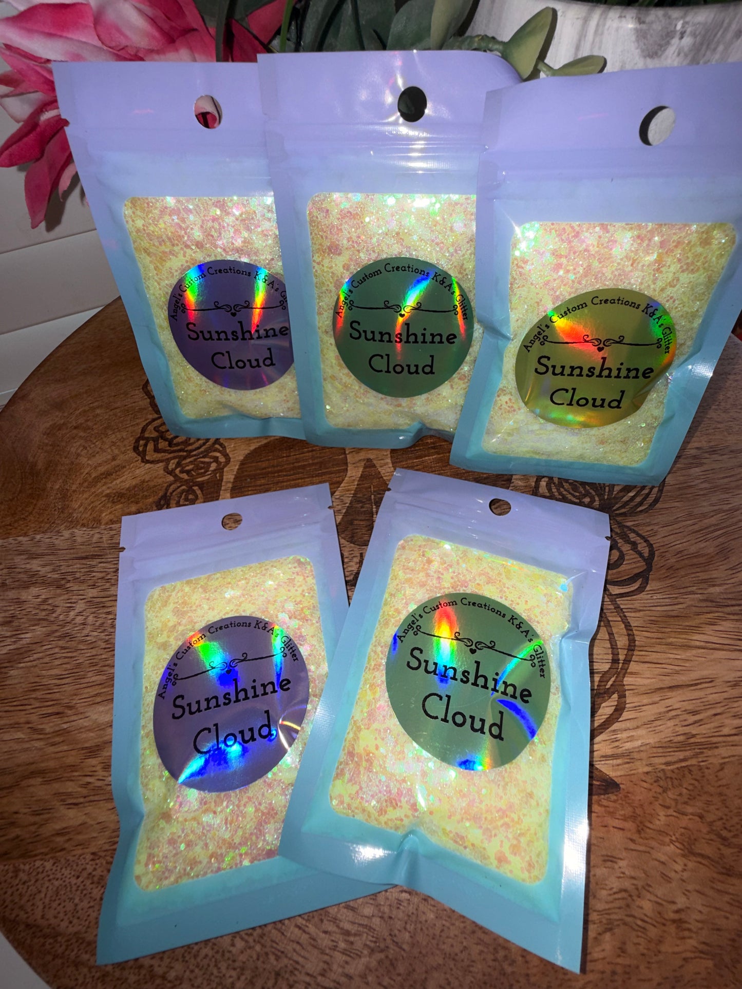 Sunshine Cloud Glitter Sample